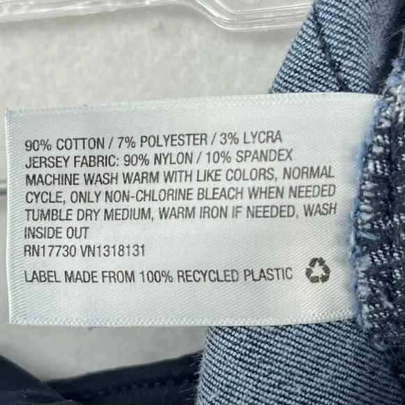 High Waist Denim Maternity Shorts - Blue - Picture 6 of 7